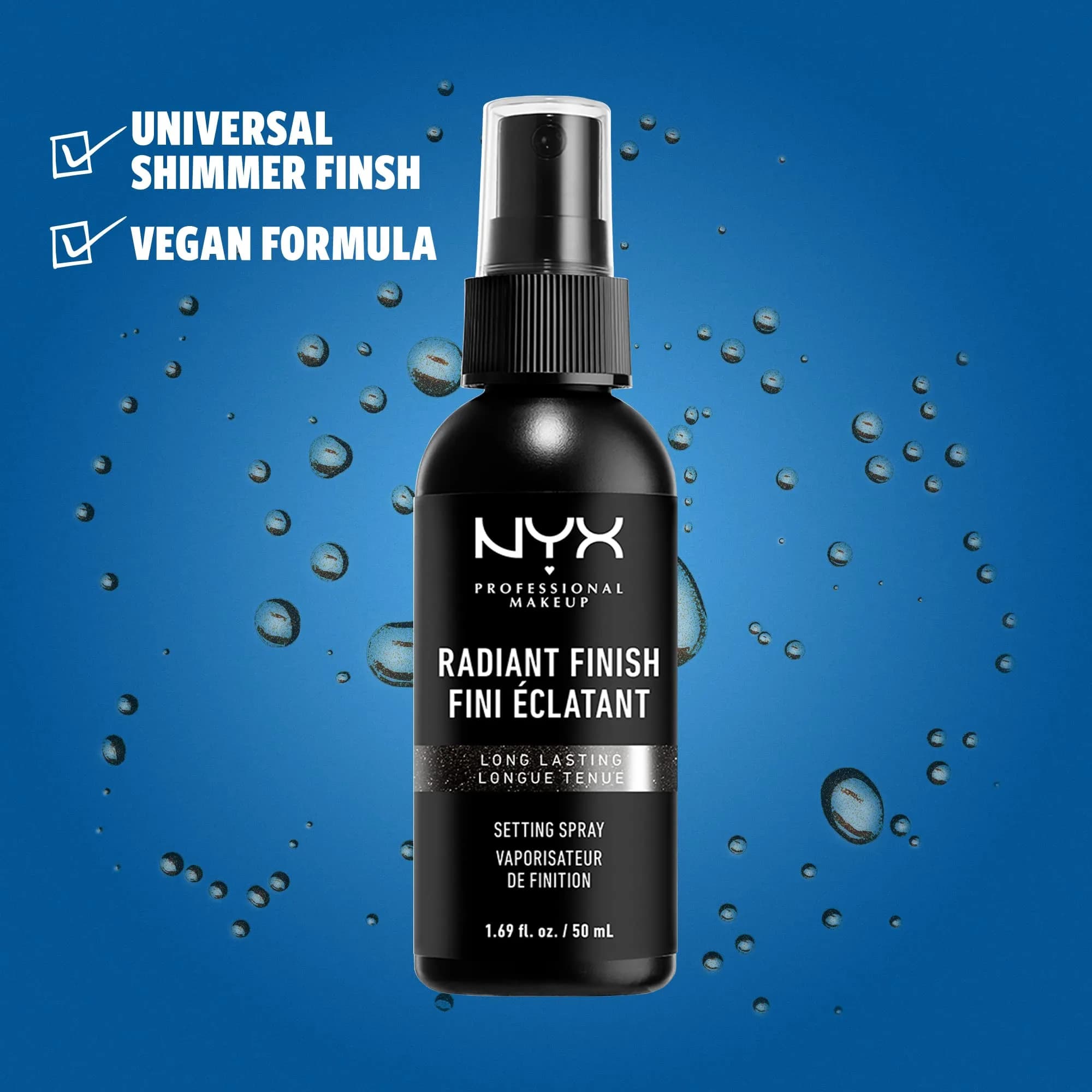 NYX PROFESSIONAL MAKEUP Radiant Finish Setting Spray with Micro Pearls - Vegan, Lightweight Face Mist for 16HR Wear - view 2