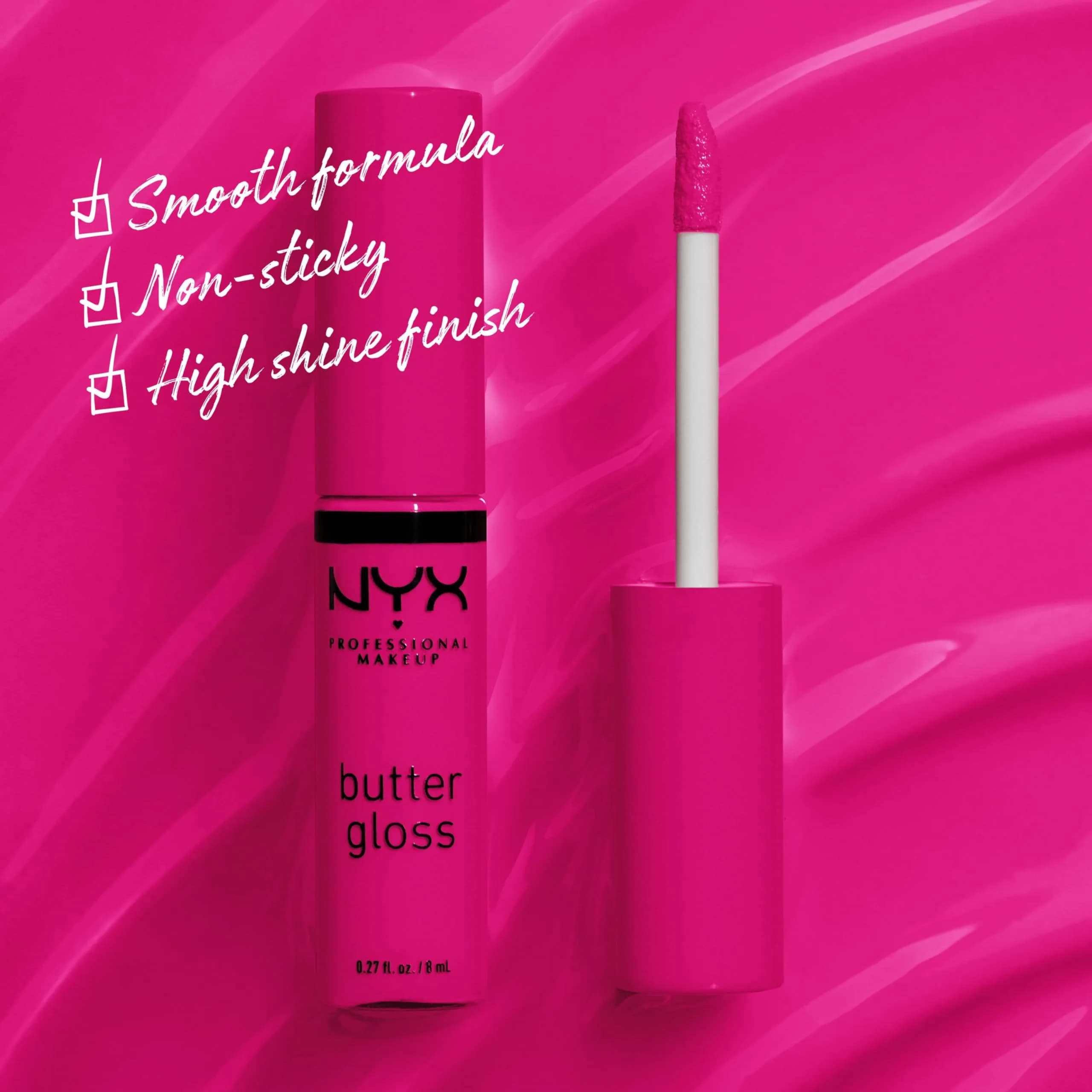 NYX PROFESSIONAL MAKEUP Butter Gloss Bling Lip Gloss in Hustla (7.65 ml) - Vegan & Non-Sticky Shine thumbnail 2