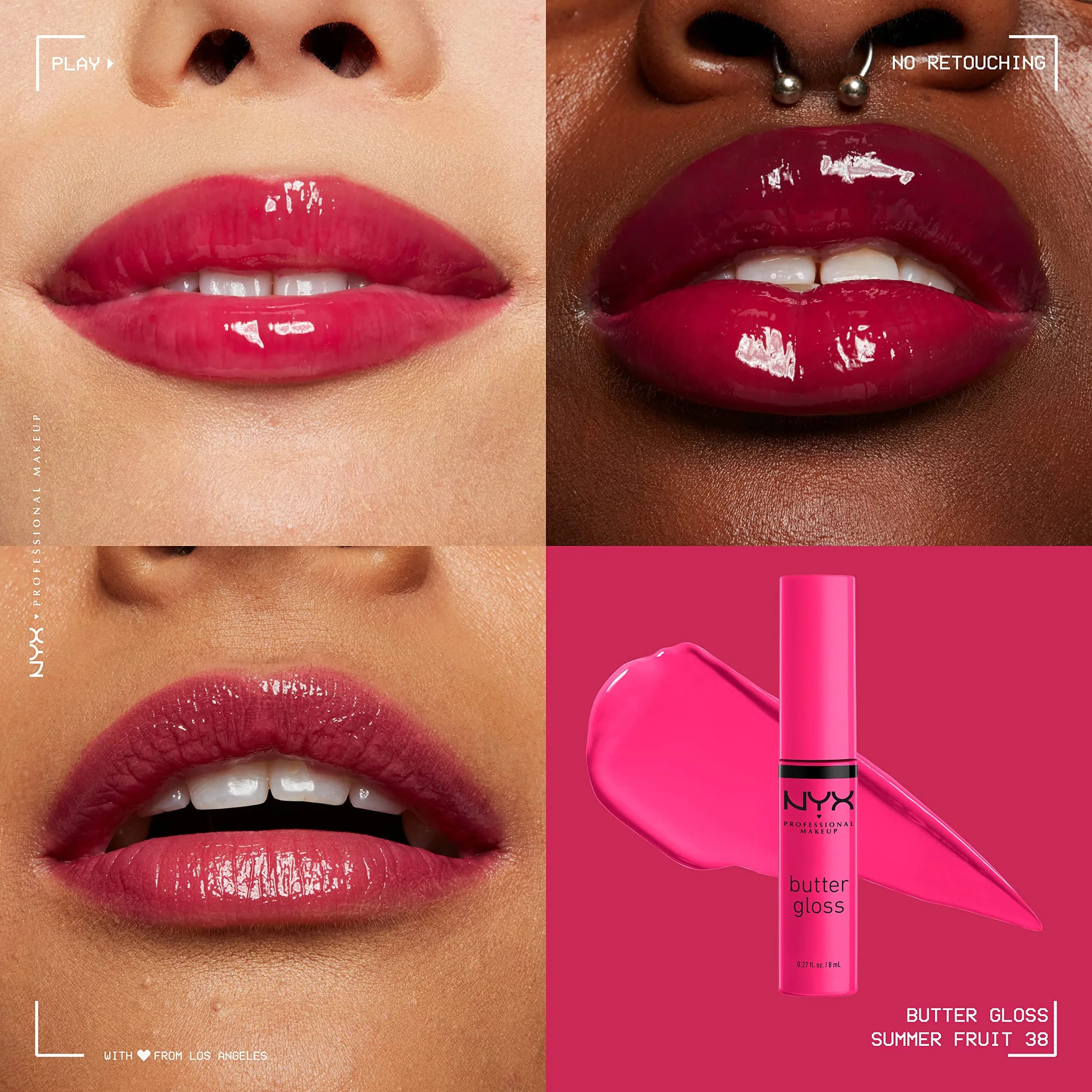 NYX PROFESSIONAL MAKEUP Butter Gloss Bling Lip Gloss in Hustla (7.65 ml) - Vegan & Non-Sticky Shine thumbnail 3