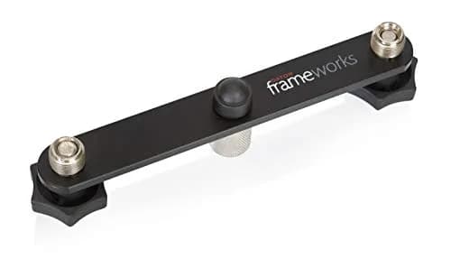 Gator Frameworks 1-to-2 Mic Mount Bar, Fits 5/8 Thread | Dual Mic Holder for Studio & Stage thumbnail 1