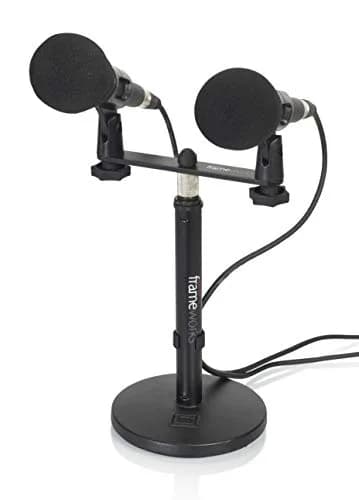 Gator Frameworks 1-to-2 Mic Mount Bar, Fits 5/8 Thread | Dual Mic Holder for Studio & Stage thumbnail 6