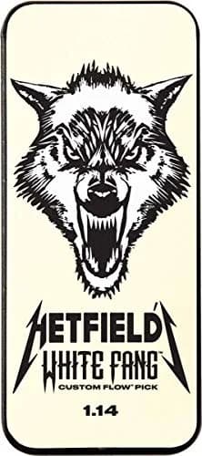 Jim Dunlop Hetfield's White Fang Pick Tin 1.14MM | Superior Grip & Snappy Attack thumbnail 2