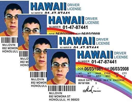 Signs 4 Fun McLovin ID License's Driver's License 2x3.25 | Realistic License Card with Finest Details thumbnail 1