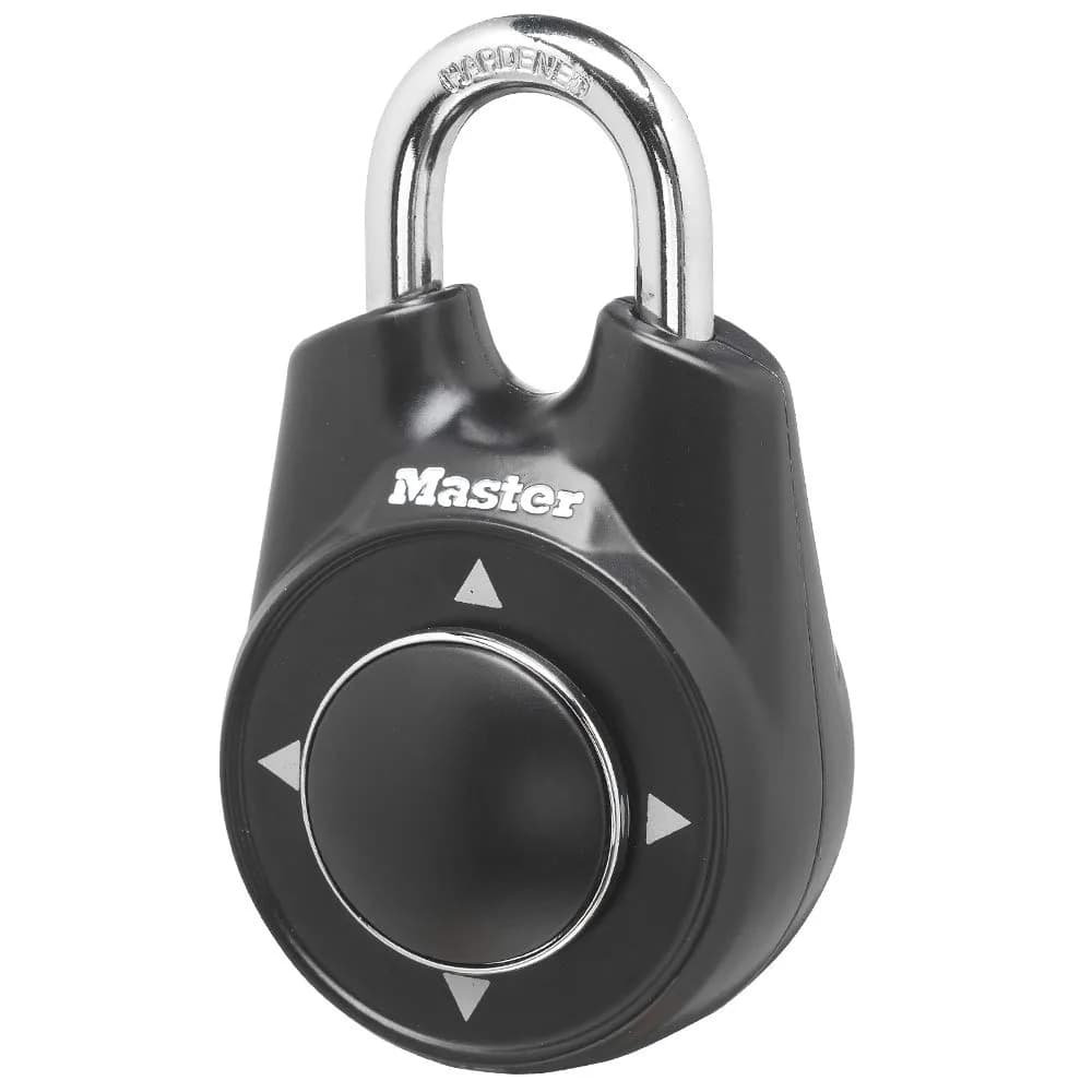 Master Lock 1500iD Set Your Own Directional Combination Padlock, Black | Secure, Durable & Easy to Reset