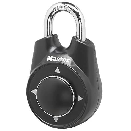 Master Lock 1500iD Set Your Own Directional Combination Padlock, Black | Secure, Durable & Easy to Reset thumbnail 1