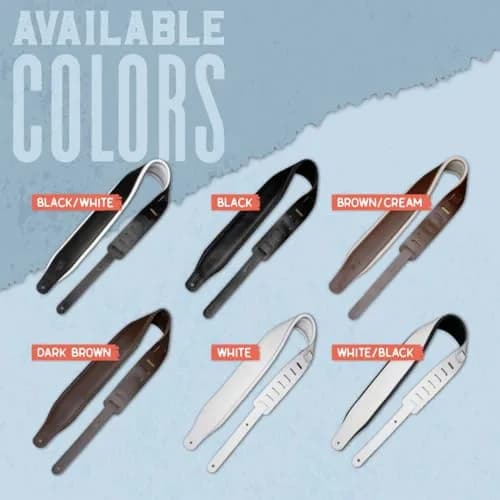 Levy's Leathers 3" Wide Amped Leather Series Guitar Strap with Foam Padding and Garment Leather Backing, Dark Brown (M26PD-DBR_DBR) | 9.5 cm (3.8") Tall thumbnail 7