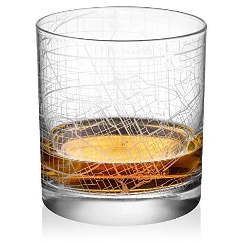 Or Something Detroit City Map Old Fashioned Whiskey Glass 355ml (11oz) | Dishwasher Safe thumbnail 1