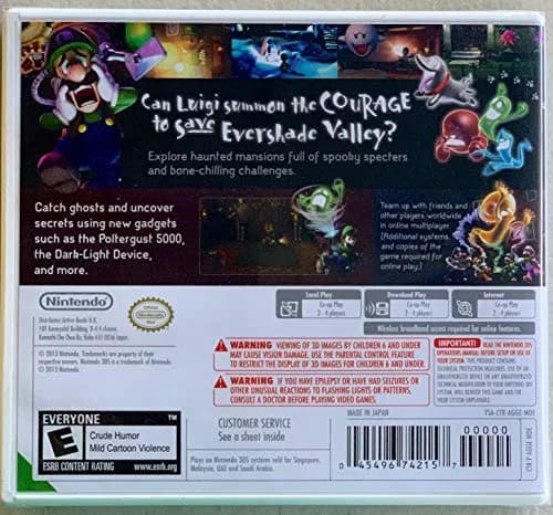 TopACE 3DS Luigi's Mansion: Dark Moon - World Edition | Adventure Game for Nintendo 3DS thumbnail 2