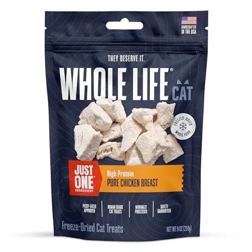 Whole Life Pet Products Just One Chicken Freeze Dried Cat Treats 255g (9 oz) | High Protein Cat Food Topper thumbnail 1