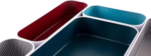 Three by Three Seattle Metal Drawer Organizer Tray Set, 5-Pc | Colorful, Stackable, Customizable Storage thumbnail 4