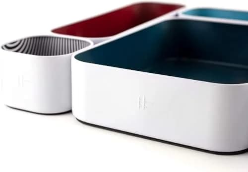 Three by Three Seattle Metal Drawer Organizer Tray Set, 5-Pc | Colorful, Stackable, Customizable Storage thumbnail 5