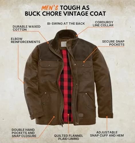 Legendary Whitetails Barn Chore Coat Water Resistant Work Jacket | Rugged Cotton & Polyester, Big & Tall thumbnail 3