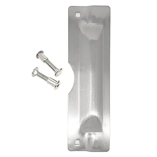 LATCHPROTECTOR.COM Latch Protector with Cut Out, Steel, Silver, 7.6cm (3") x 27.9cm (11") | Heavy Duty Security for Outward Swinging Doors thumbnail 5