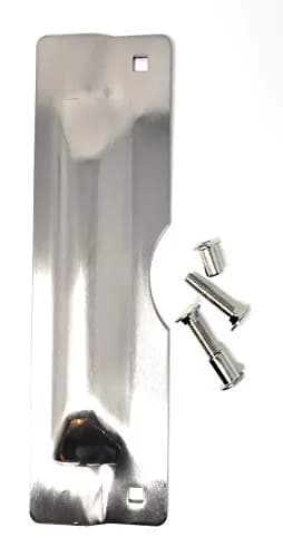 LATCHPROTECTOR.COM Latch Protector with Cut Out, Steel, Silver, 7.6cm (3") x 27.9cm (11") | Heavy Duty Security for Outward Swinging Doors thumbnail 1