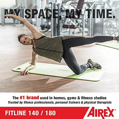 AIREX Fitline 180 Premium Exercise Mat 71" x 24" Lime | Water-Resistant, Non-Slip, Lightweight thumbnail 5