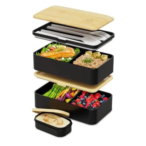 Umami Bento Box Adult, Stackable Lunch Box 1.2L (40 oz) | Leakproof, Microwavable, Dishwasher Safe thumbnail 1