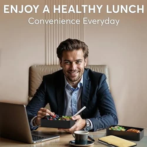 Umami Bento Box Adult, Stackable Lunch Box 1.2L (40 oz) | Leakproof, Microwavable, Dishwasher Safe thumbnail 6