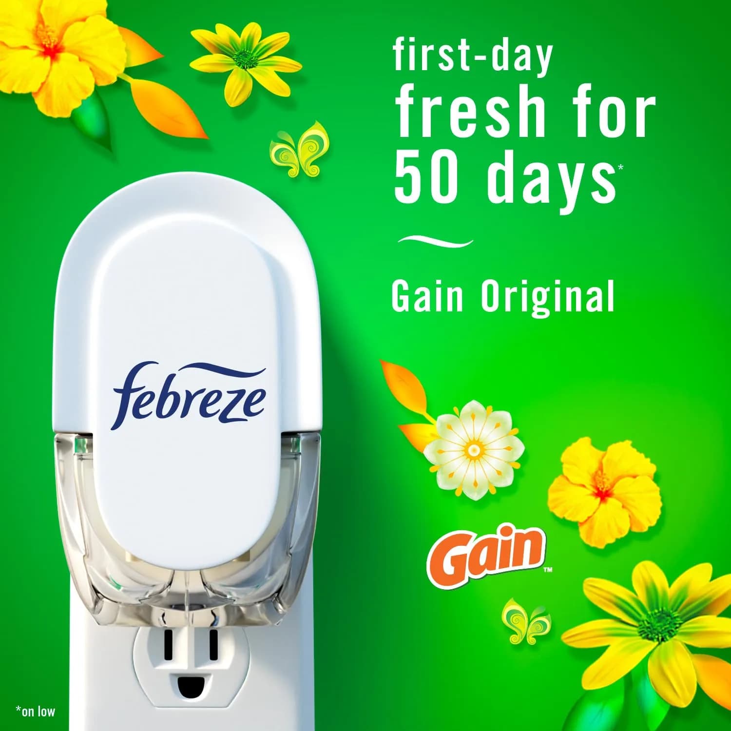 Febreze Fade Defy PLUG Air Freshener Refills, Gain Original Scent, 0.87oz (25.7ml) Each, 3 Count | Lasts 50 Days on Low - view 3