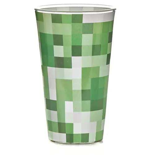 Paladone Minecraft Creeper Glass Tumbler 450ml (15.2 oz) | Officially Licensed Gaming Collectible thumbnail 4