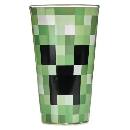 Paladone Minecraft Creeper Glass Tumbler 450ml (15.2 oz) | Officially Licensed Gaming Collectible thumbnail 1