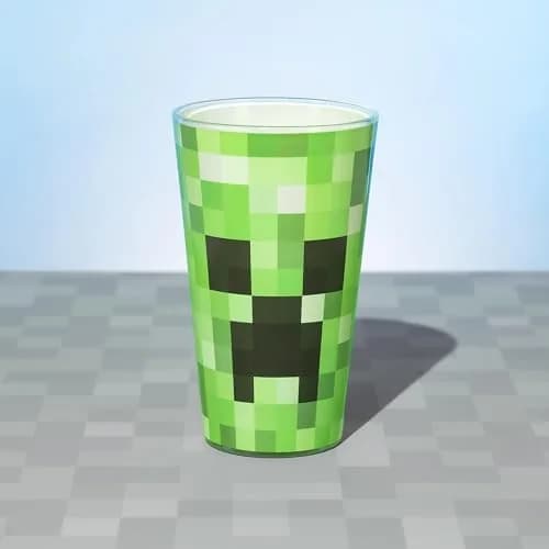 Paladone Minecraft Creeper Glass Tumbler 450ml (15.2 oz) | Officially Licensed Gaming Collectible thumbnail 2