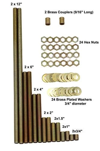 Creative Hobbies 64 Piece Lamp Repair Hardware Assortment Pack | Complete, Versatile & USA Imported (70-120 chars) thumbnail 2