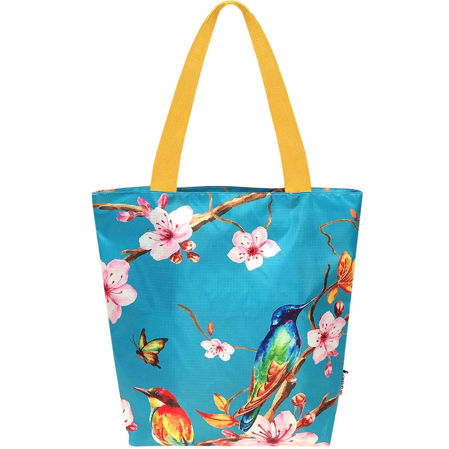 Wrapables Carryall Shopping Travel Tote Bag with Durable Ripstop Polyester - Foldable and Waterproof, Large, Cherry Blossoms | Spacious & Waterproof - main product image