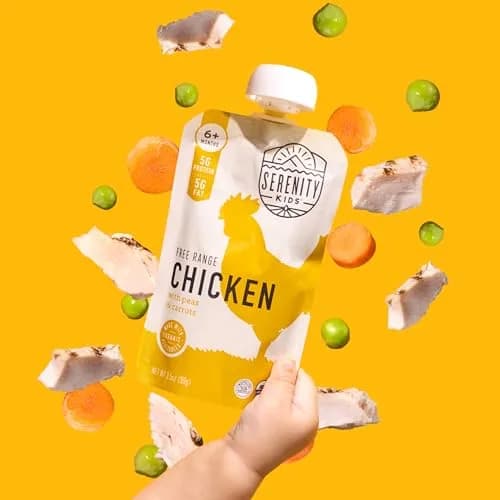 Serenity Kids 6+ Months Chicken Baby Food Pouch | Organic Protein & No Added Sugar (70-120 chars) thumbnail 6