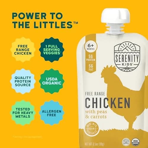 Serenity Kids 6+ Months Chicken Baby Food Pouch | Organic Protein & No Added Sugar (70-120 chars) thumbnail 4