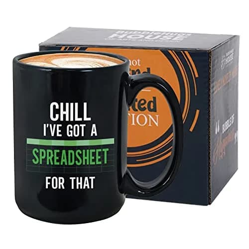Bubble Hugs Accountant Coffee Mug 15 oz Black | Funny Finance Data Analyst Gift Men Women thumbnail 1