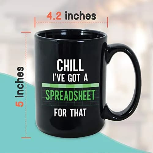 Bubble Hugs Accountant Coffee Mug 15 oz Black | Funny Finance Data Analyst Gift Men Women thumbnail 4