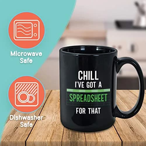 Bubble Hugs Accountant Coffee Mug 15 oz Black | Funny Finance Data Analyst Gift Men Women thumbnail 2