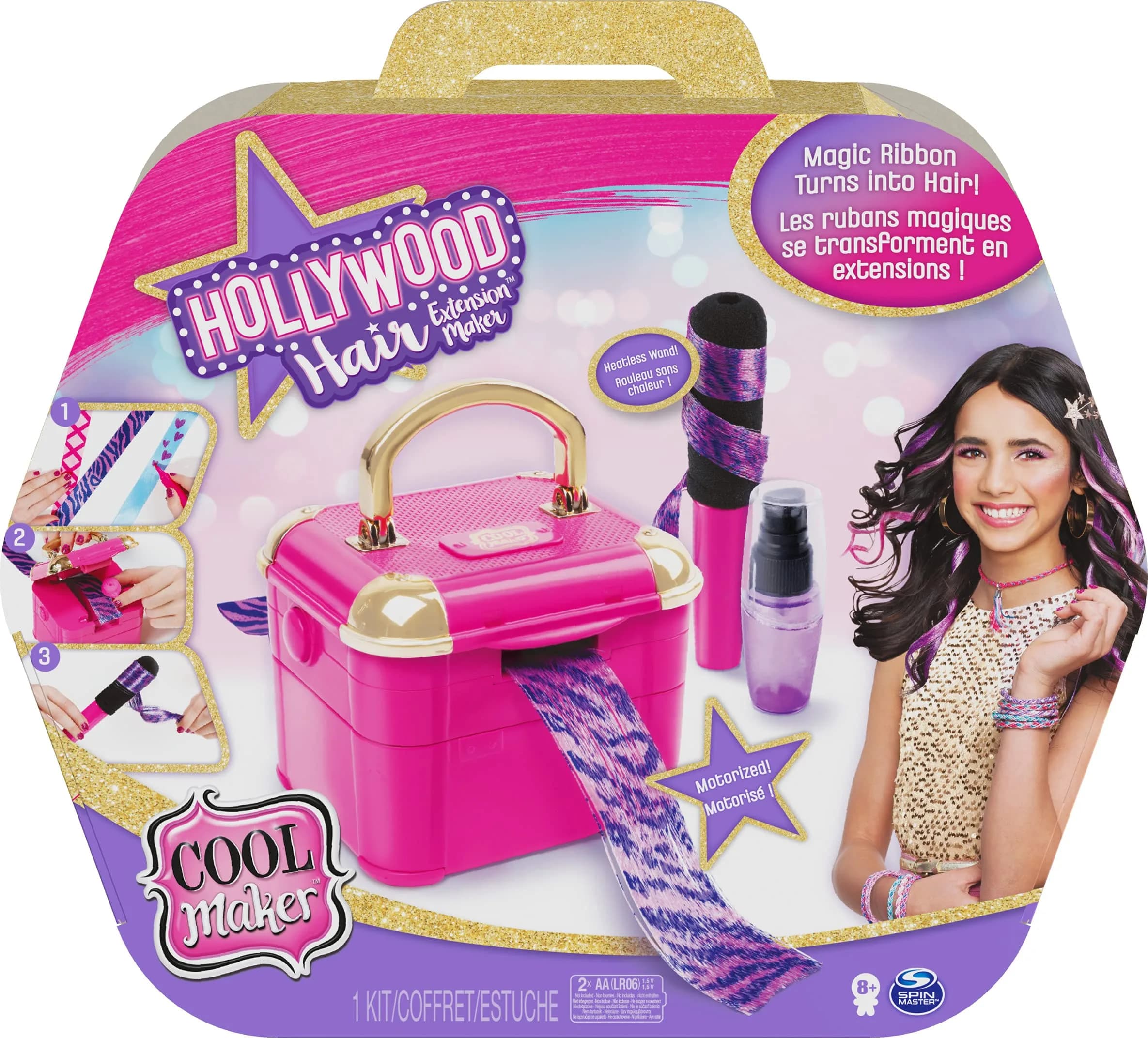 Cool Maker Hollywood Hair Extension Maker with 12 Customizable Extensions | DIY Hair Fashion Kit for Kids 8+