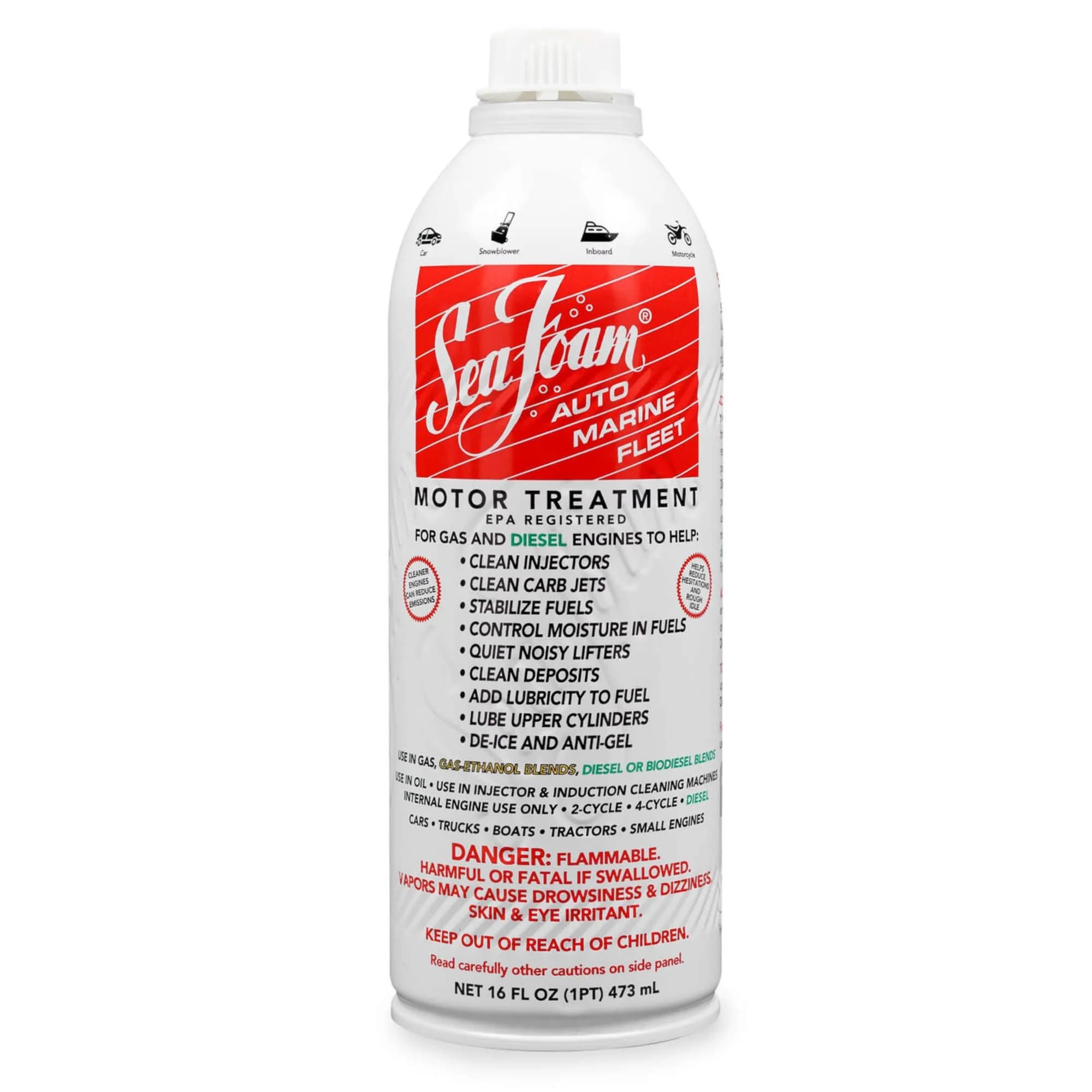 Sea Foam SF-16 Motor Treatment 16 oz (473 ml) | Cleans Fuel & Oil Systems