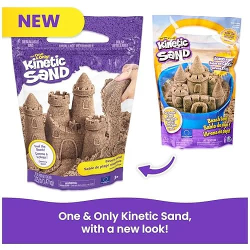 Kinetic Sand Beach Sand 1.47 kg (3.25lb) | Sensory Toys for Kids Ages 3+ thumbnail 6