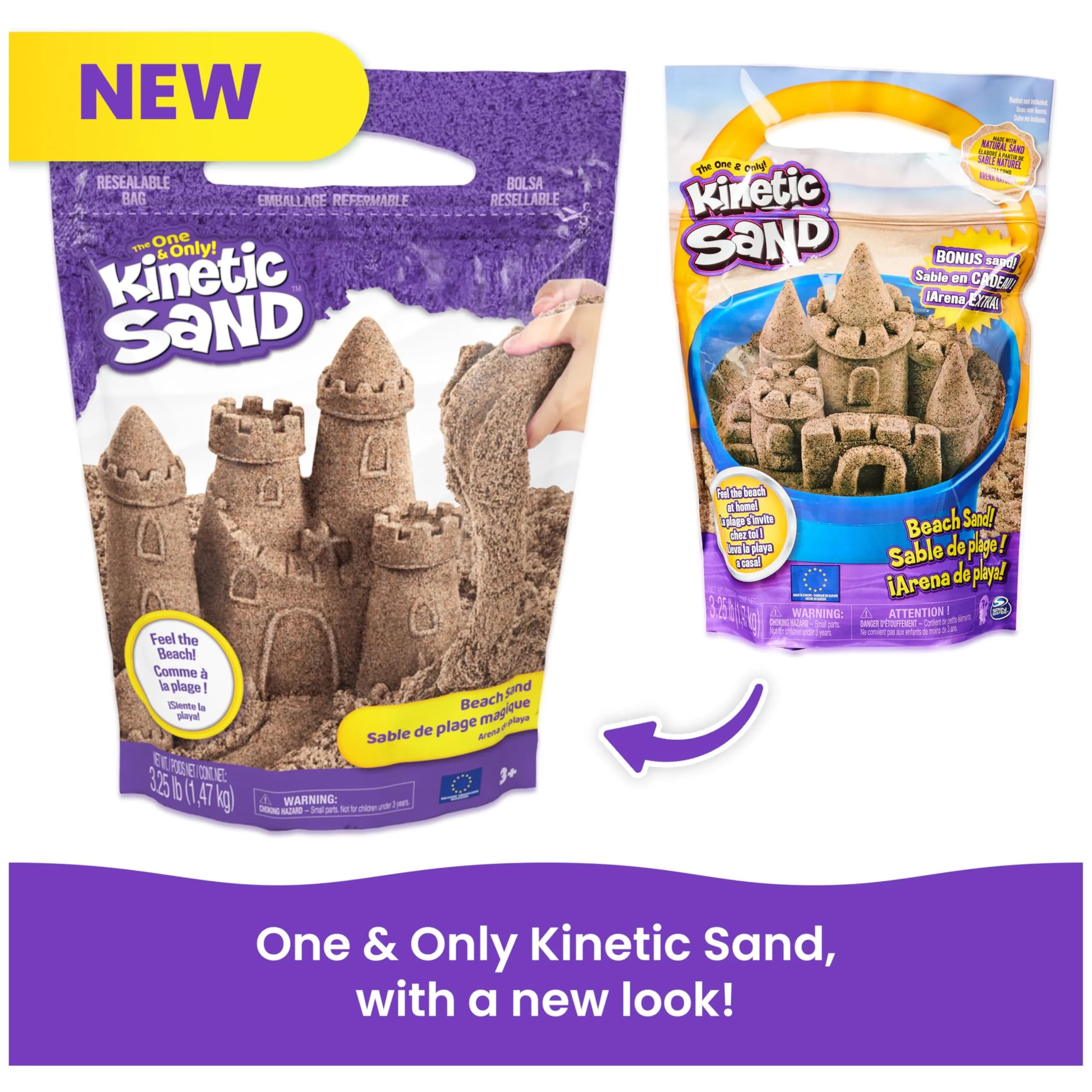 Kinetic Sand Beach Sand 1.47 kg (3.25lb) | Sensory Toys for Kids Ages 3+ - view 6