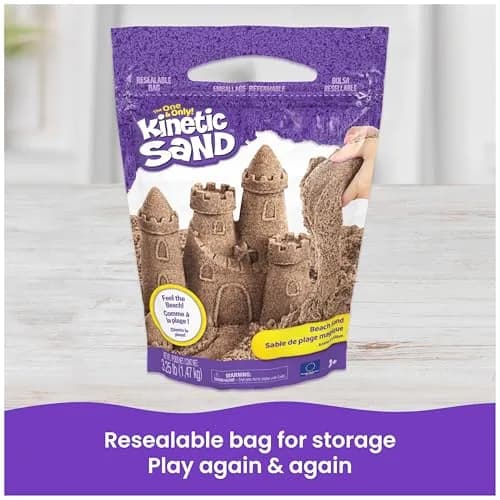 Kinetic Sand Beach Sand 1.47 kg (3.25lb) | Sensory Toys for Kids Ages 3+ thumbnail 7