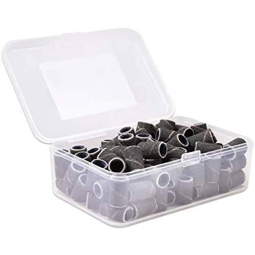 PANA 100 Pieces Nail Sanding Bands 120 Grit (0.3 in. / 7.6 mm) | Professional Coarse Grit for Acrylic Nails thumbnail 1