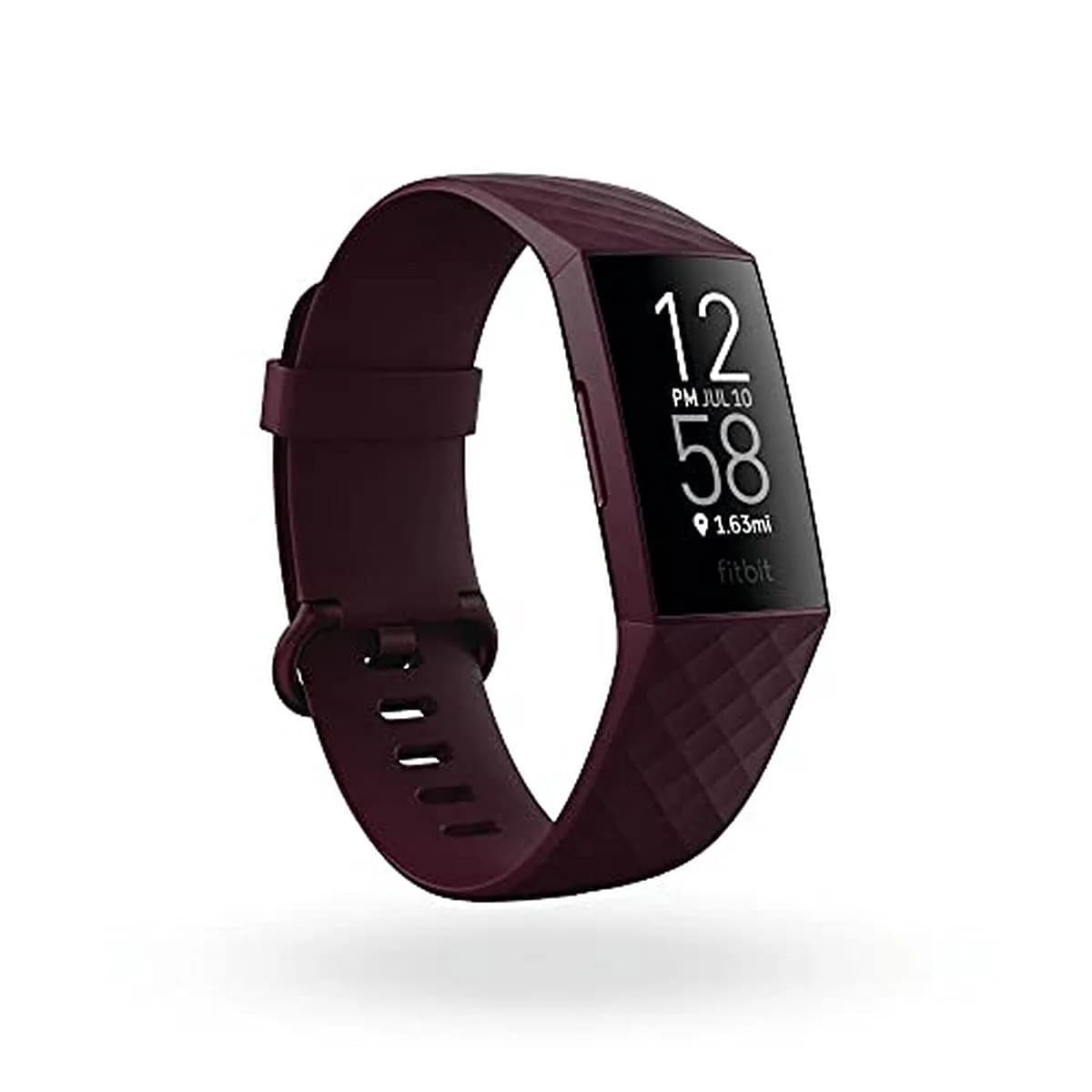 Fitbit Charge 4 Fitness & Activity Tracker with Built-in GPS, Heart Rate, Sleep & Swim Tracking, Rosewood, One Size (S & L Bands Included)
