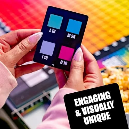 USAOPOLY Hues and Cues - Vibrant Color Guessing Board Game for 3-10 Players Ages 8+ | Connect Clues from 480 Colors thumbnail 3