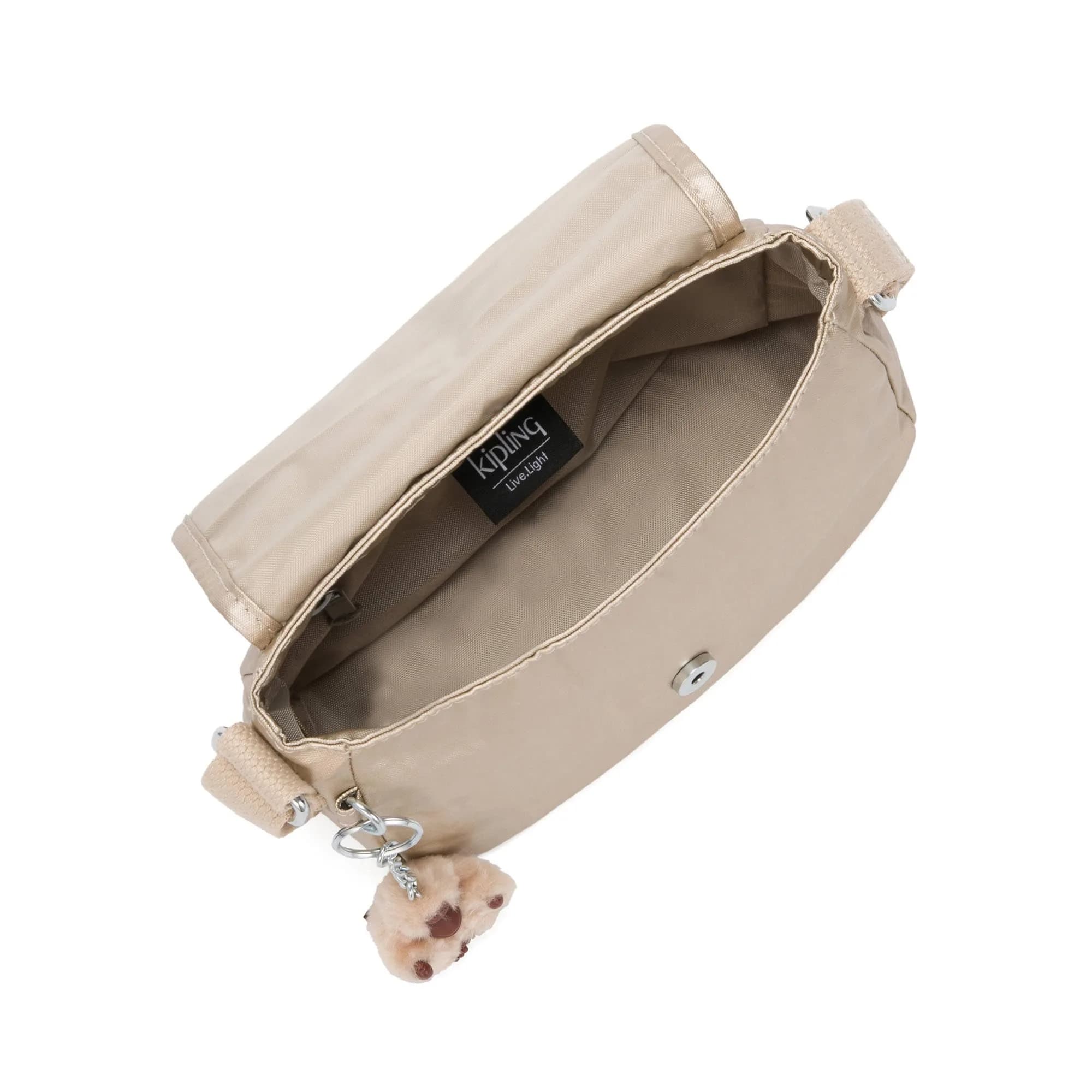 Kipling Sabian Mini Crossbody Bag in Starry Gold Metallic (7.75"L x 5.75"H x 3.25"D) - view 3