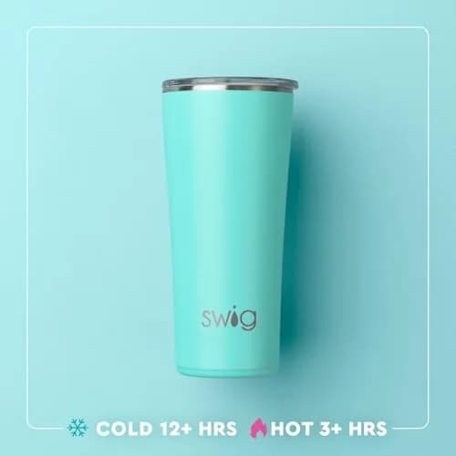 Swig Life 22oz Insulated Tumbler, Travel Coffee Mug with Lid, Stainless Steel (Wanderlust) | Keeps Drinks Cold 24h & Hot 3h thumbnail 4