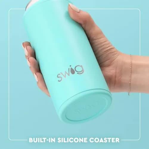 Swig Life 12oz Insulated Skinny Can Cooler for Slim Cans | Golf Ball Design Keeps Drinks Cold 12H thumbnail 6