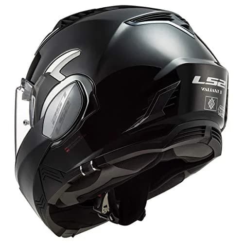 LS2 Helmets Valiant II Modular Helmet (Gloss Blackout - X-Small) | DOT Approved, Lightweight & Aerodynamic thumbnail 4