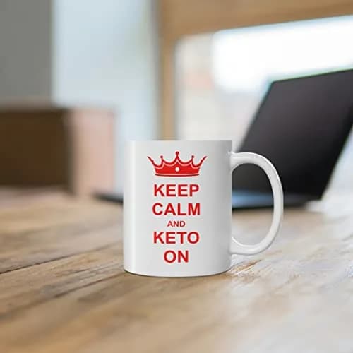Rave Keep Calm & Keto On Coffee Mug 325ml (11 Fl Oz) | Humorous Keto Gift for Men & Women thumbnail 5
