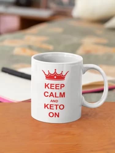 Rave Keep Calm & Keto On Coffee Mug 325ml (11 Fl Oz) | Humorous Keto Gift for Men & Women thumbnail 6