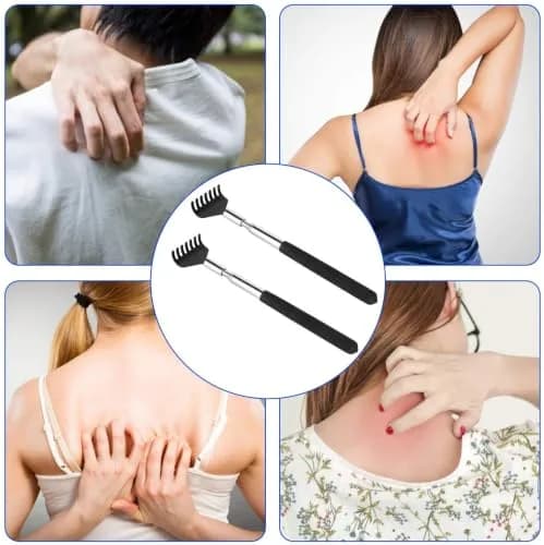 Kuvvfe Extendable Back Scratcher 2 Pack | Stainless Steel Telescoping Handle thumbnail 5