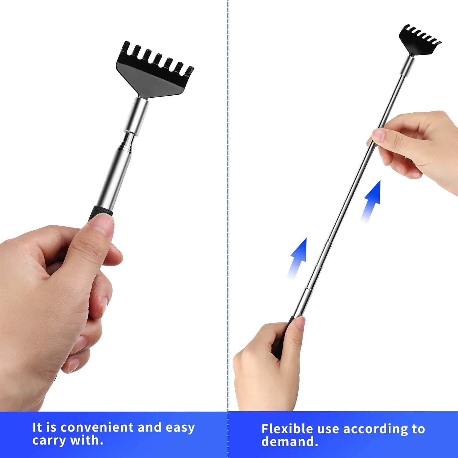 Kuvvfe Extendable Back Scratcher 2 Pack | Stainless Steel Telescoping Handle - view 6