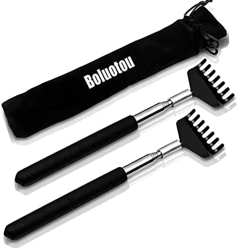 Kuvvfe Extendable Back Scratcher 2 Pack | Stainless Steel Telescoping Handle thumbnail 2