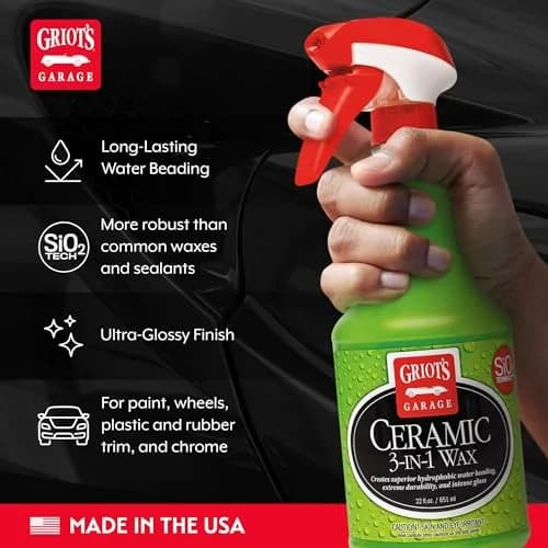 Griot's Garage Ceramic 3-in-1 Wax Spray 651ml (22 Fl Oz) | SiO2 Protection & Water Beading thumbnail 3